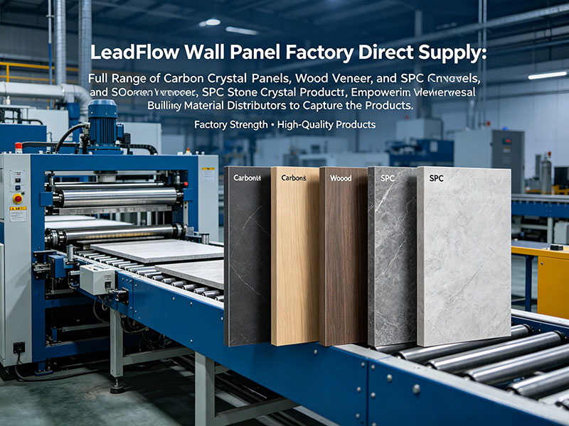 LeadFlow Wall Panels Factory Direct: Carbon Crystal, Wood Veneer & SPC Stone for Global Distributors